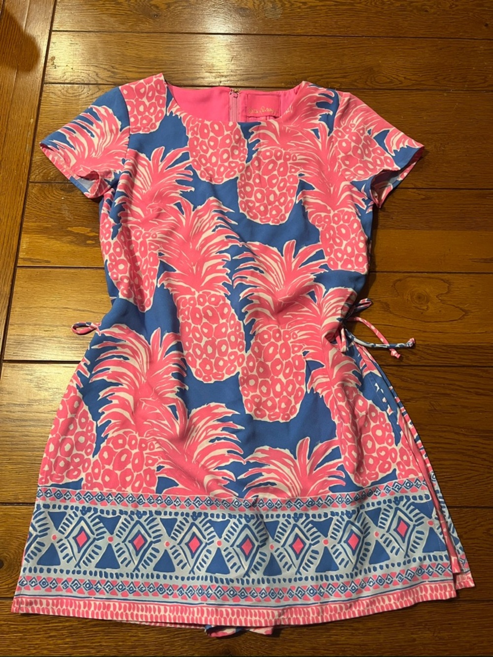 Lilly Pulitzer Blanca Stretch Romper - Blue Haven Little Flamenco Pineapple